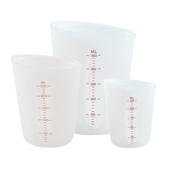 Silicone Measuring Cups - 125ml, 250ml, 500ml