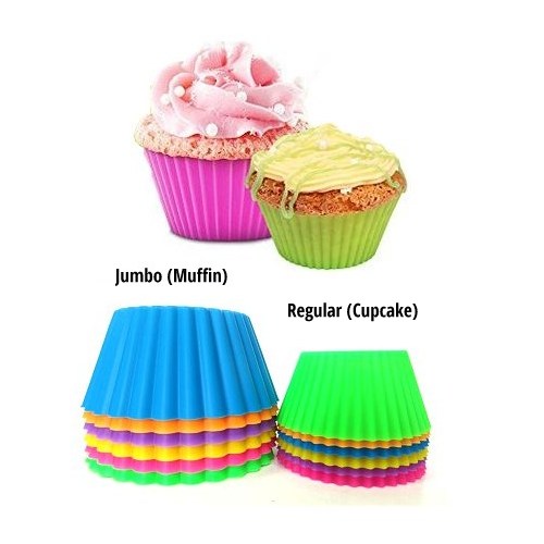 Premium 9cm Jumbo Silicone Baking Cups 12 Pack Pie Maker Stuff
