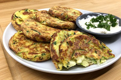 Pie Maker Zucchini & Haloumi Fritters