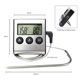 Digital Probe Thermometer With Timer & Temperature Alarm