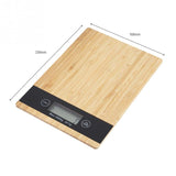 5kg Digital Kitchen Scales - Bamboo