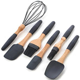 Round Pastry Brush - Beech/Silicone 22cm