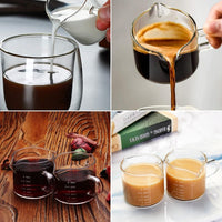 Glass Double Spout Espresso Measuring Jug