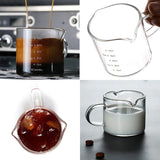 Glass Double Spout Espresso Measuring Jug