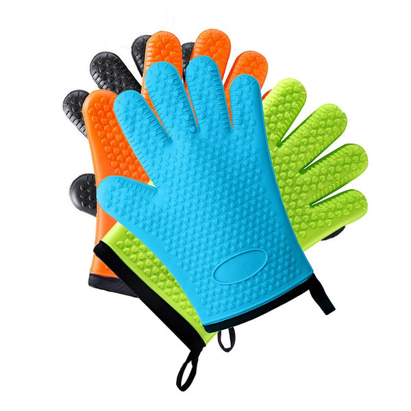 Silicone BBQ Oven Glove - Cotton Lined