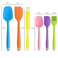 6 Piece Silicone Spatula Set - Rainbow