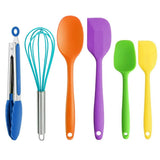 6 Piece Silicone Kitchen Utensil Set - Rainbow