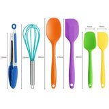 6 Piece Silicone Kitchen Utensil Set - Rainbow