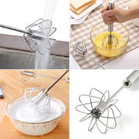 Stainless Steel Rotary Push Whisk
