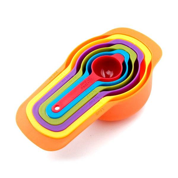 Measuring Cup & Spoon Set - 6 Piece Multi-Colour