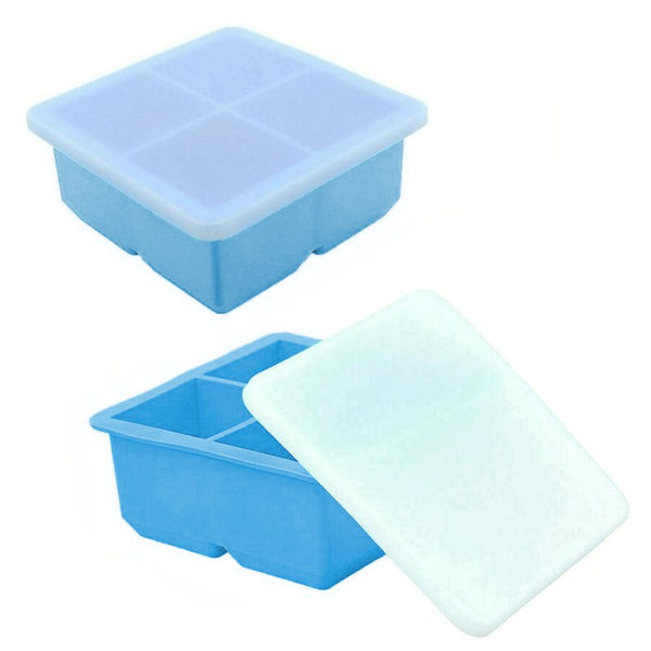 Silicone Pie Filling Freezer Tray With Cover - 4 Compartment
