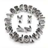 Alphabet Pastry Cutter Set - 2.5cm 26 Piece