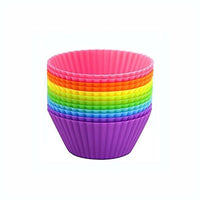 Premium Extra-Thick 7cm Silicone Cupcake Baking Cups - 12 Pack