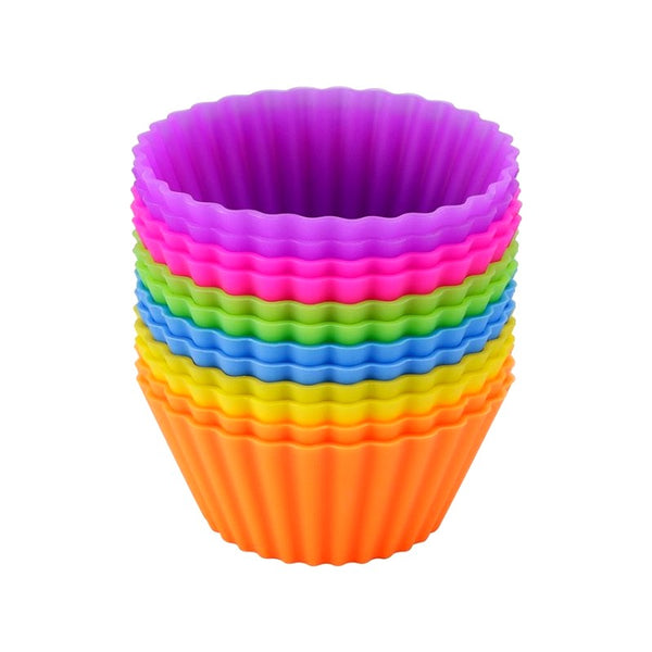 Premium 9cm Jumbo Silicone Baking Cups 12 Pack Pie Maker Stuff