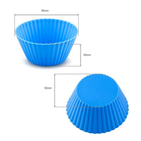 Premium 9cm Jumbo Silicone Baking Cups - 12 Pack