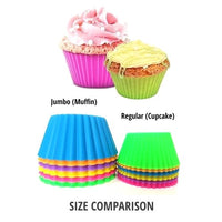 Premium Extra-Thick 7cm Silicone Cupcake Baking Cups - 12 Pack