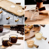 Glass Serving Jug With Wooden Handle
