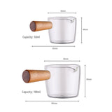 Glass Serving Jug With Wooden Handle