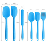6 Piece Silicone Spatula Set - Sky Blue