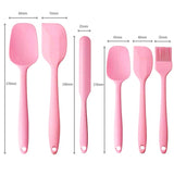 6 Piece Silicone Spatula Set - Soft Pink