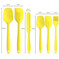6 Piece Silicone Spatula Set - Yellow