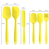 6 Piece Silicone Spatula Set - Yellow