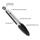23cm Silicone Kitchen Tongs