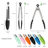 23cm Silicone Kitchen Tongs
