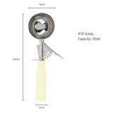 Premium No.10 Ice Cream Scoop 68mm (Cream)
